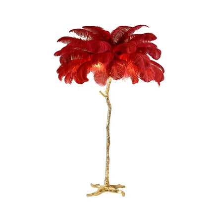 LNLZ Nordic Ostrich Feather Floor Lamp For Living Room