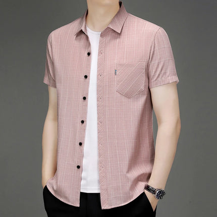 Choice Men No Iron Business Casual Short Sleeve Shirt by zapcart