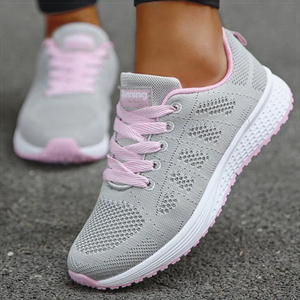 Vulcanize Women Sneakers Casual Gym Shoes Breathable White by zapcart