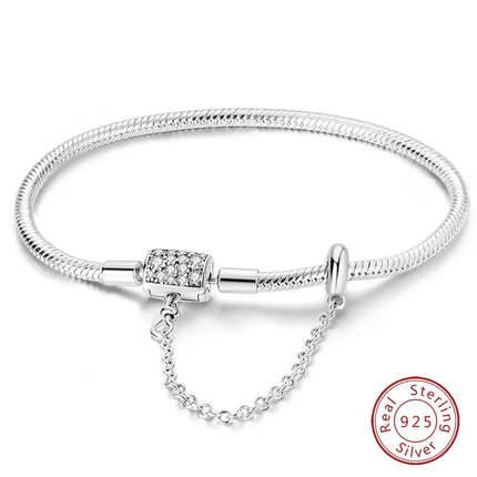 IQMAC Original Sterling Silver 925 Charm Bracelet For Women by zapcart