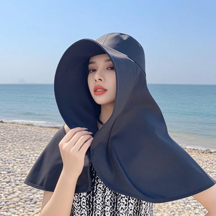 1/2/3PCS Summer Women's Sun Protection Sunshade UV Protection Hat Large Brim Face Covering Hat Face Mask Neck Protection Hat by zapcart