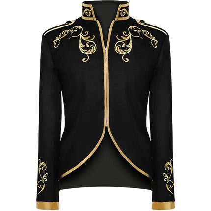 Qj Cinga Mens Halloween Jacket Embroidered Zipper Coat by zapcart