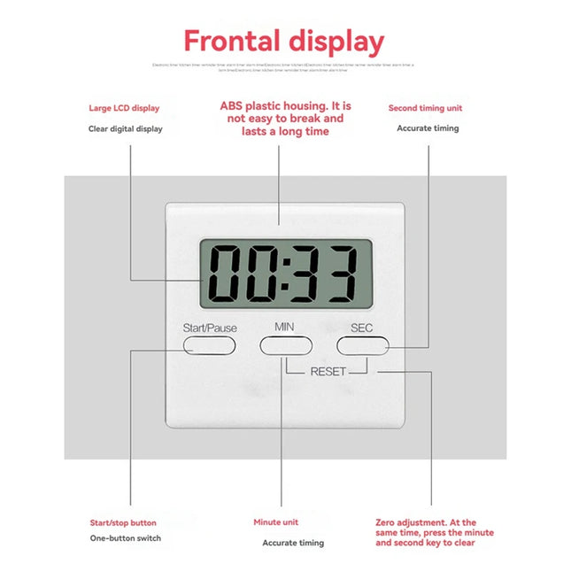 ABFY Digital Kitchen Timer For Home Cooks With LCD Alarms by zapcart
