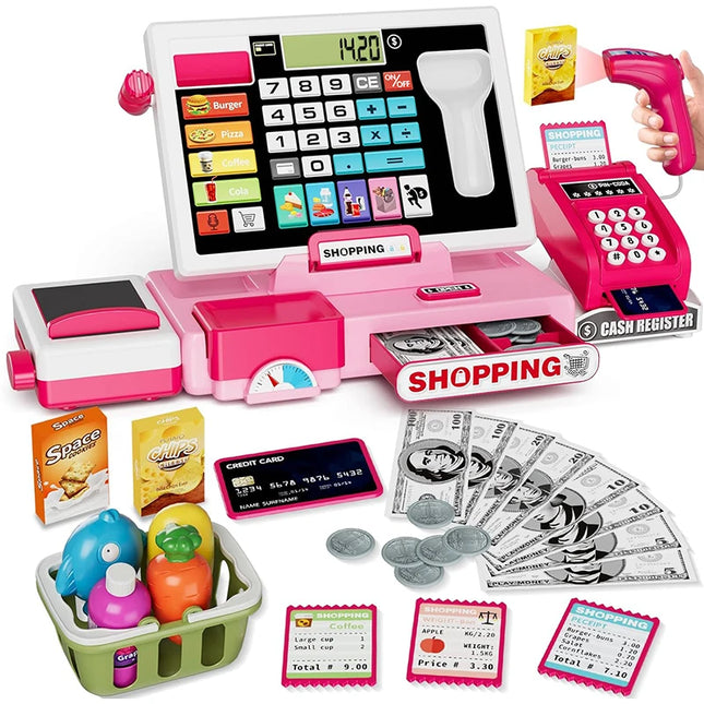 Kids Cash Register Playset With Real Calculator Educational by zapcart