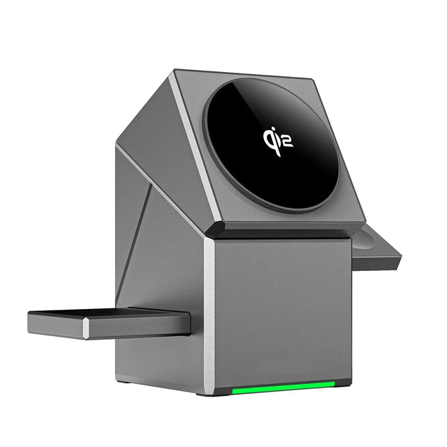 PeGXQ 3 In 1 Wireless Charger Auto Rotating Cube Dock Apple by zapcart