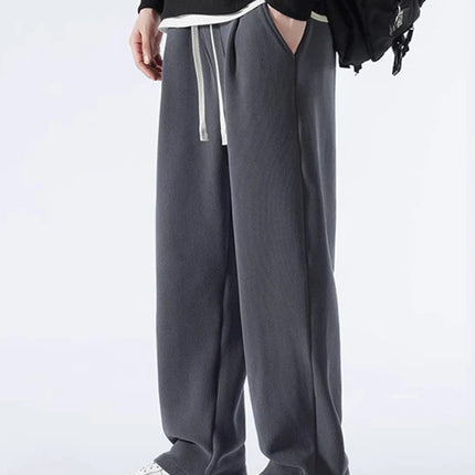 Anbican Winter Men Sweatpants Thick Fleece Wide Leg by zapcart