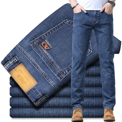 DeliYCN Slim Fit Jeans For Men Luxury Stretch Denim by zapcart