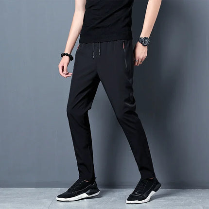 Men's Slim Fit Joggers Elastic Waist Casual Pants Jiangsu