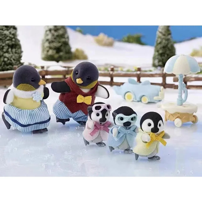 Sylvanian Families Penguin Family Pushcart Toy for Kids by zapcart