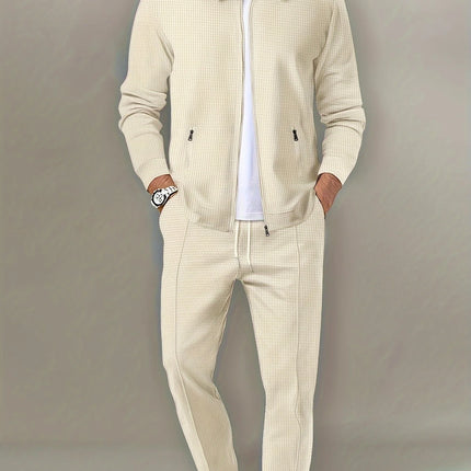 CN Zhejiang Men Slim Fit Jacket With Zipper Pocket Set by zapcart