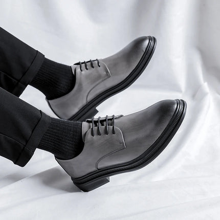 Height Boosting Men's Formal Oxford Shoes 3 6 8cm Elevate by zapcart