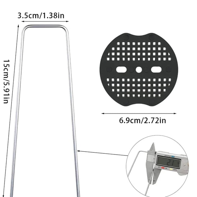 Choice Garden Peg U Shape Gardeners Durable Silver Nails by zapcart
