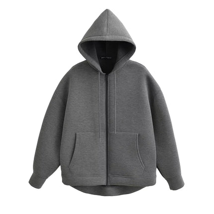 Trafza Hooded Autumn Jacket for Women Warm Casual Outerwear by zapcart