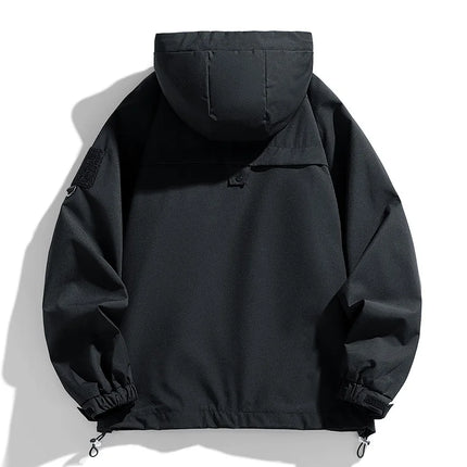 Men Hooded Windbreaker CN Guangdong Waterproof Jacket by zapcart