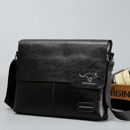Luxury Brand Men Leather Messenger Bag For IPAD Business by zapcart
