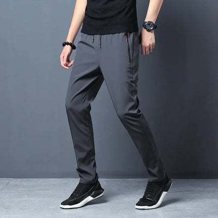 Men's Slim Fit Joggers Elastic Waist Casual Pants Jiangsu