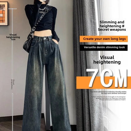 Plus Size High Waist Fleece Lined Straight Jeans For Women by zapcart