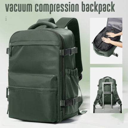 FLCCCN Vacuum Backpack 35L Expandable Travel Laptop Bag by zapcart