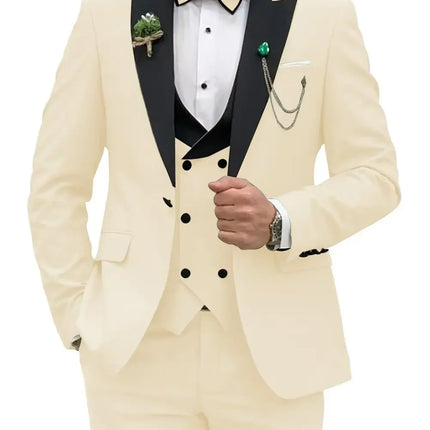 FnoexwCN Slim Fit Men Suits Double Breasted Groom Formal by zapcart