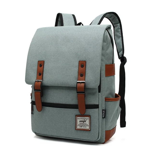 Vintage 16 inch Laptop Backpack Women Canvas Bags Men canvas Travel Leisure Backpacks Retro Casual Bag School Bags For Teenagers by zapcart
