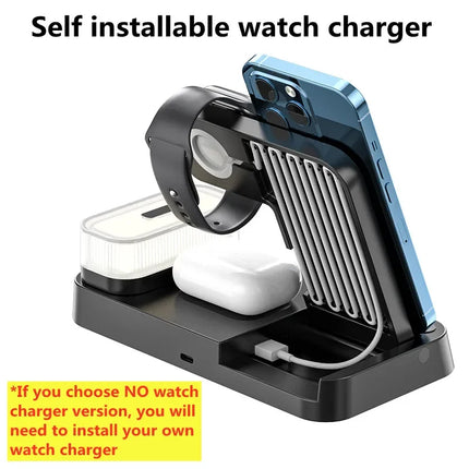 VIKEFON 30W 3 In 1 Wireless Charger Stand For iPhone Watch by zapcart