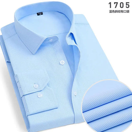 CN Zhejiang Mens Non Iron Striped Shirt Slim Fit Breathable by zapcart