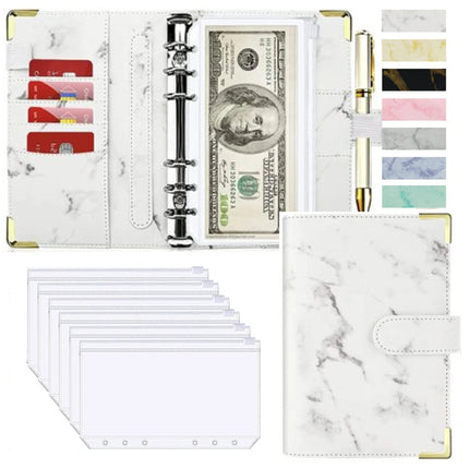 A6 Budget Binder PU Leather Organizer For Students by zapcart