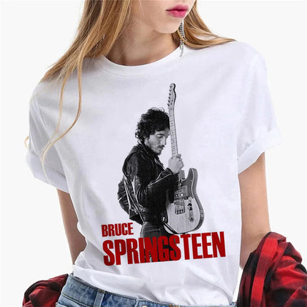 Bruce Springsteen Women T Shirt Japanese Top Y2K Graphic by zapcart