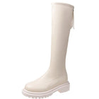 Women Platform Boots Gothic Style Mid Calf Slip On by zapcart