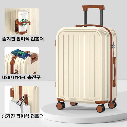 Korean Style Girls Luggage With Large Capacity 360 Wheels by zapcart