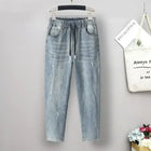 Plus Size Jeans For Women Elastic High Waist Baggy Comfort by zapcart