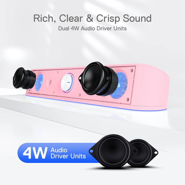 Redragon GS560 RGB Desktop Soundbar Dynamic RGB Audio 2.0 by zapcart