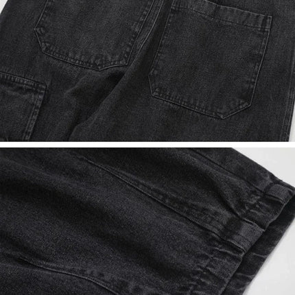 CN Baggy Jeans Men Oversize Cargo Denim Streetwear Hip Hop by zapcart