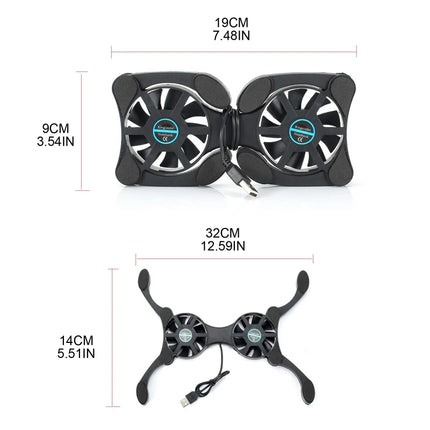 Choetech USB Powered Laptop Cooler With Dual Fans 11-18In by zapcart
