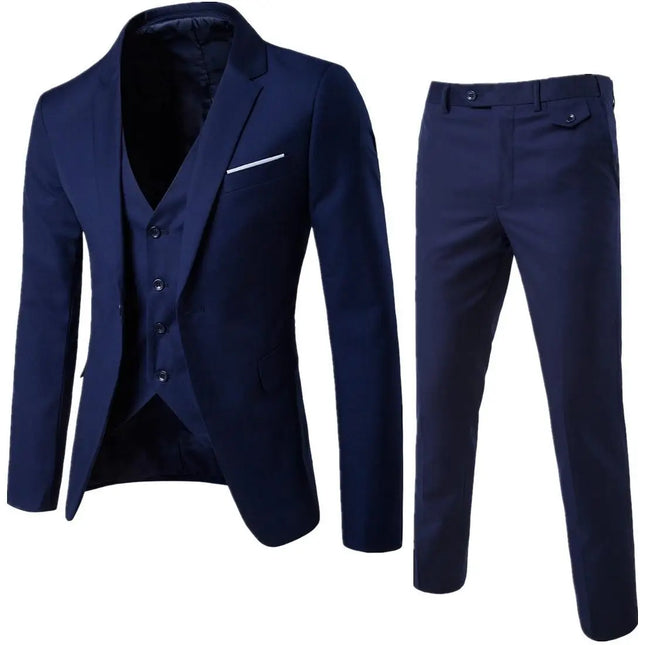 Naupang Four Seasons Mens Three Piece Suit With Waistcoat by zapcart