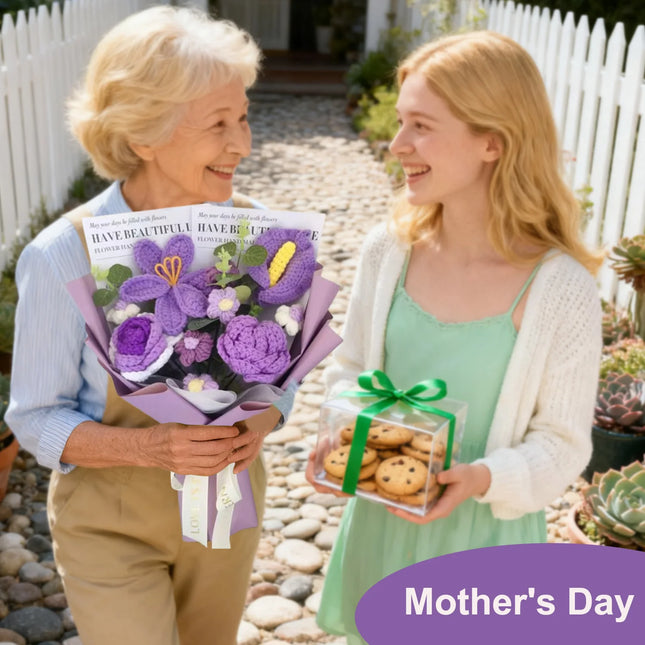 Handmade Crochet Tulip Flowers Bouquet, Crochet Flower Bouquet for Woman, Mother's Day, Valentine's Day, Anniversary, Birthday by zapcart