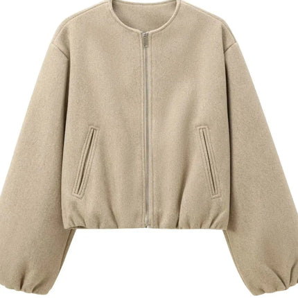 XNWMNZ Women Soft Bomber Jacket Autumn Winter Warm Coat by zapcart