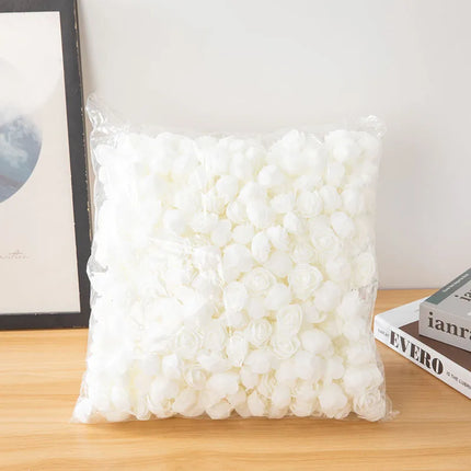 200/100/50 Artificial Rose Heads Foam 3.5cm Artificial Flowers for Rose Bear Valentine Gift Wedding Party Flower Decorations by zapcart