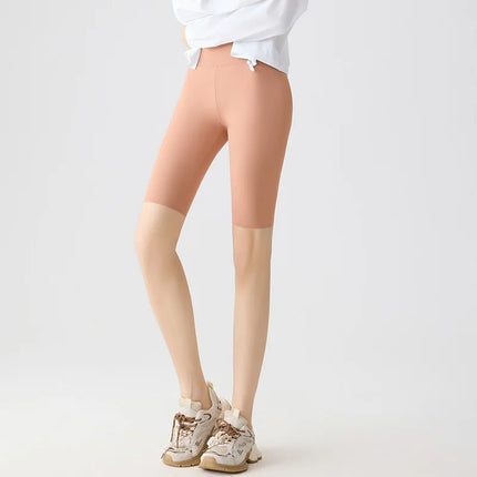 BIVIGAOS Women Biker Shorts Sharkskin Tight Knee Length by zapcart