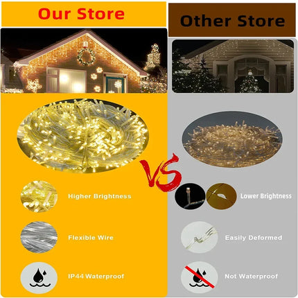 Outdoor Waterproof Fairy Lights For Christmas Ramadan Decor by zapcart