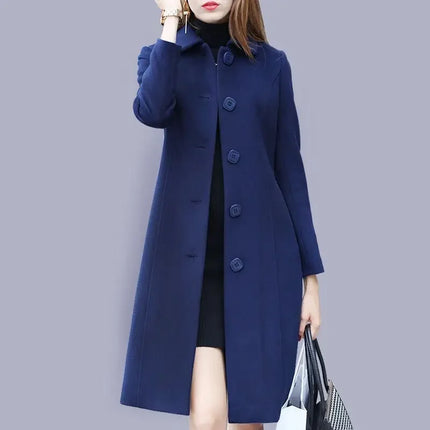 Choice Plus Size Womens Wool Coat Hepburn Slimming Fit by zapcart