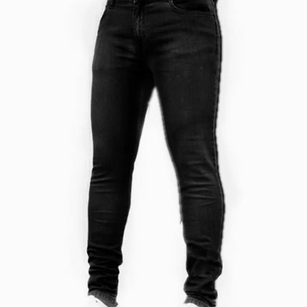 Kalenmos Men Jeans Slim Fit Mid Waist Ankle Length Denim by zapcart
