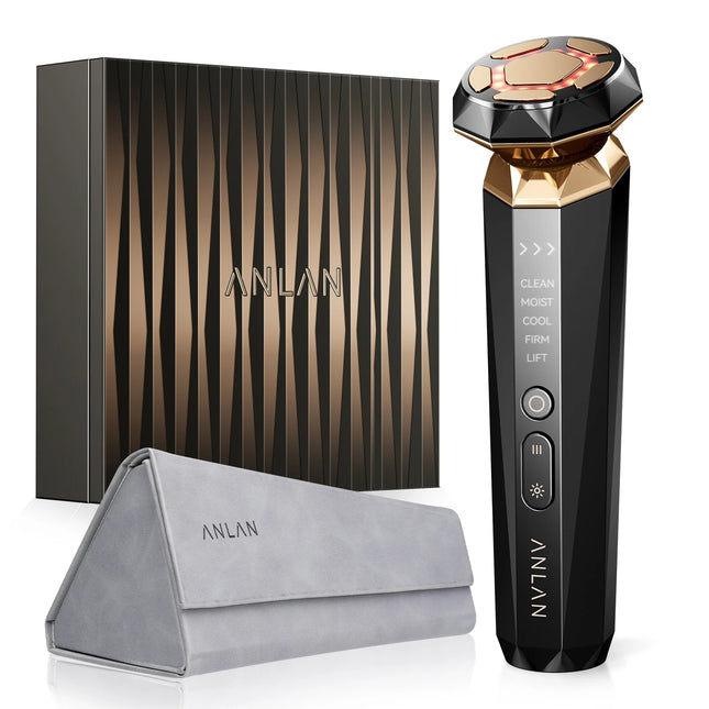 ANLAN 18K Gold RF Skincare Device for Home Spa Lifting EMS by zapcart