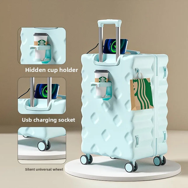 2025 New 20 inch Large Capacity Trolley Travel Password Mother and Child Leather Box by zapcart