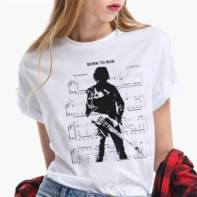 Bruce Springsteen Women T Shirt Japanese Top Y2K Graphic by zapcart