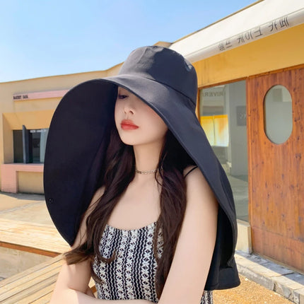 1/2/3PCS Summer Women's Sun Protection Sunshade UV Protection Hat Large Brim Face Covering Hat Face Mask Neck Protection Hat by zapcart