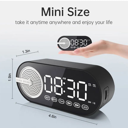 XMSJ Wireless Bluetooth Speaker Alarm Clock RGB Mirror Home