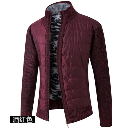 GQXAONC Mens Padded Cardigan Zip Up Warm Autumn Winter Coat by zapcart