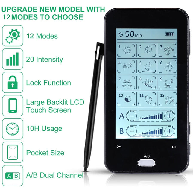 ASTEC EMS Muscle Stimulator For Back Pain Relief Remote by zapcart