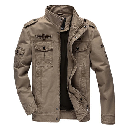FujianChoice Men Casual Army Cargo Jacket Plus Size M To 6XL by zapcart